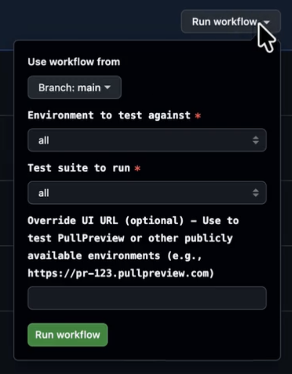 E2E Workflow Form