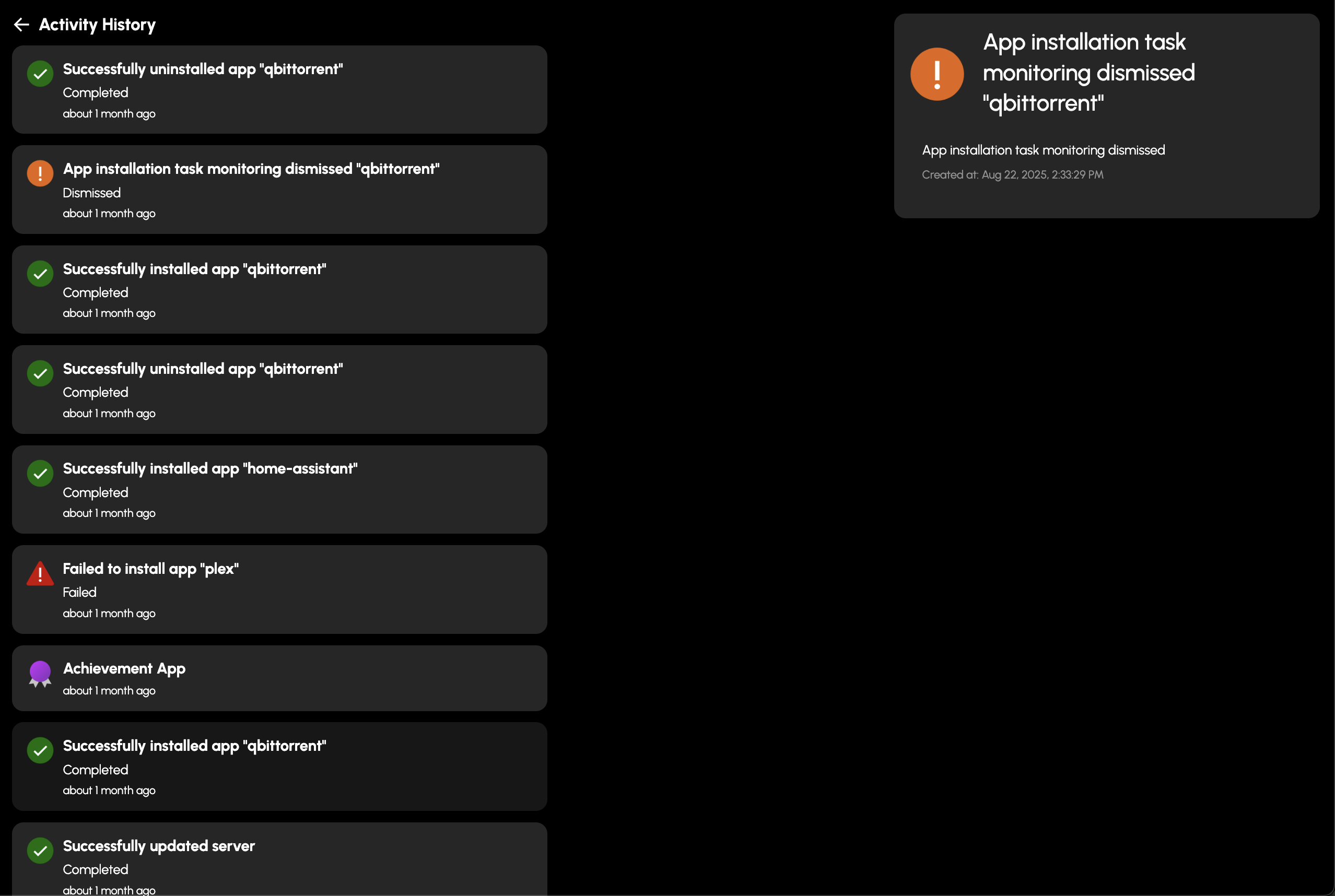 Activity Archive