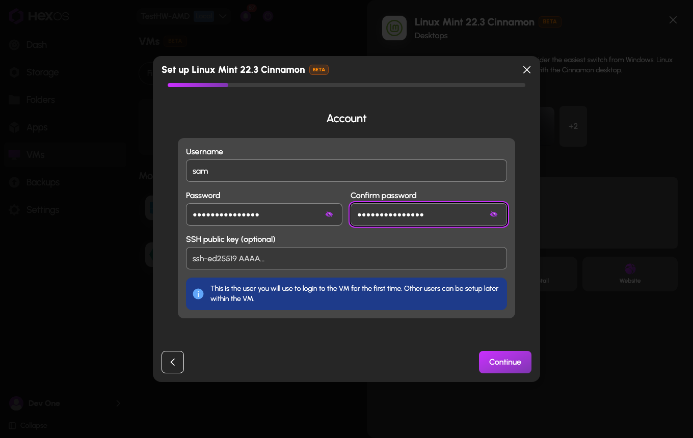 vms-setup-account